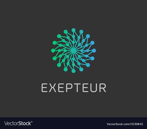 abstract structure logo design template geometric vector image