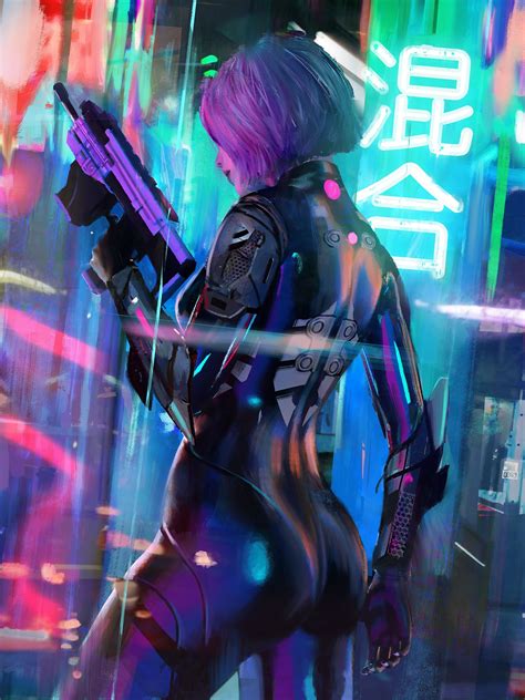 runner in 2019 cyberpunk cyberpunk girl cyberpunk character
