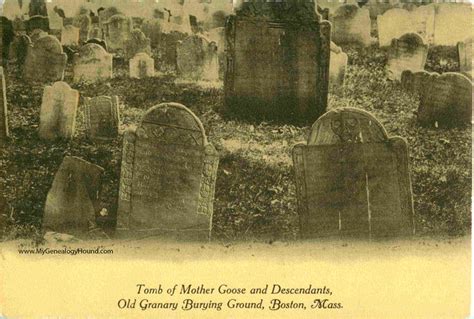 boston massachusetts grave and tombstone of mary goose