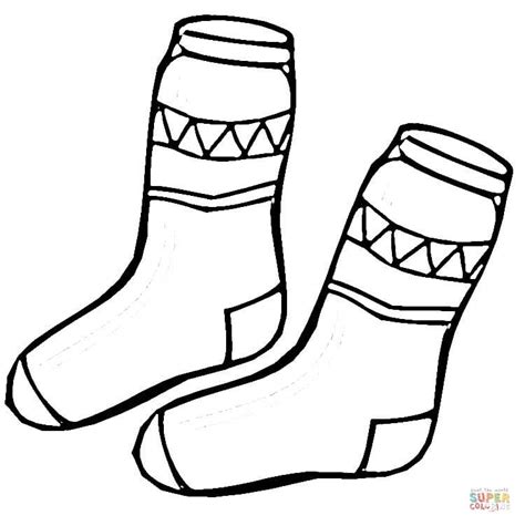 kid socks coloring page  printable coloring pages
