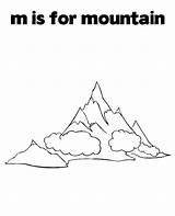 Mountain Printable Coloring Pages Mountains Sheet Kids Everest Bestcoloringpagesforkids Children Mount Sheets Landscape Template sketch template