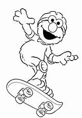 Elmo Skate Skateboard Procoloring Odysseus Getdrawings Kidsdrawing sketch template