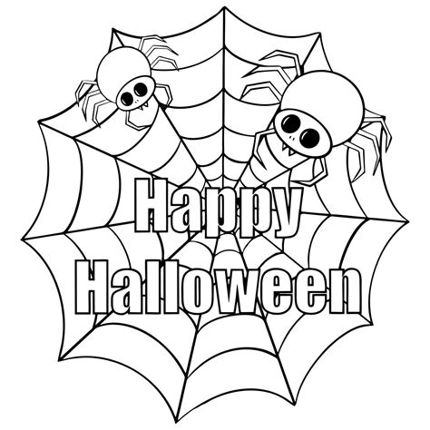 printable halloween spider coloring pages printableecom