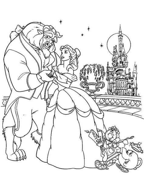 coloring page  beauty   beast