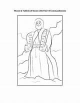 Tablets Moses Stone Coloring sketch template