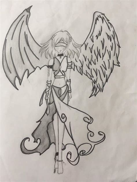 Anime Angel And Devil Drawing Anime Art Amino