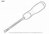 Screwdriver Flared Finishing sketch template