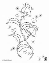Roses Colorear Valentin Hellokids Ausmalen Hermosa Cartas Valentinstags Dia Caratulas Print Farben Corazones sketch template