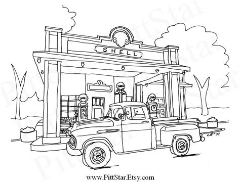 instant  vintage  chevy pickup truck printable