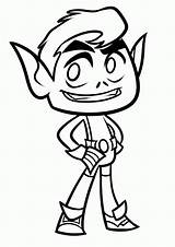 Teen Titans Coloring Pages Go Cute sketch template