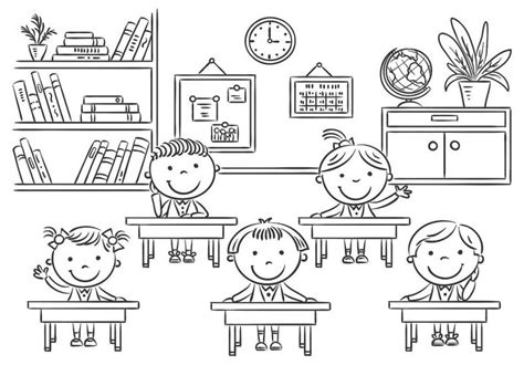 classroom coloring page coloring pages