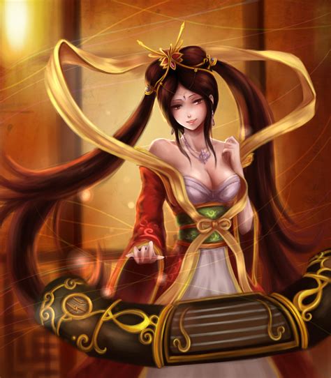 sona buvelle and guqin sona league of legends drawn by