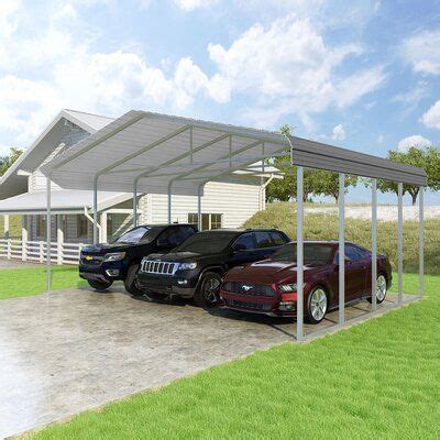 versatube building systems classic  ft   ft canopy color gray canopy carport canopy