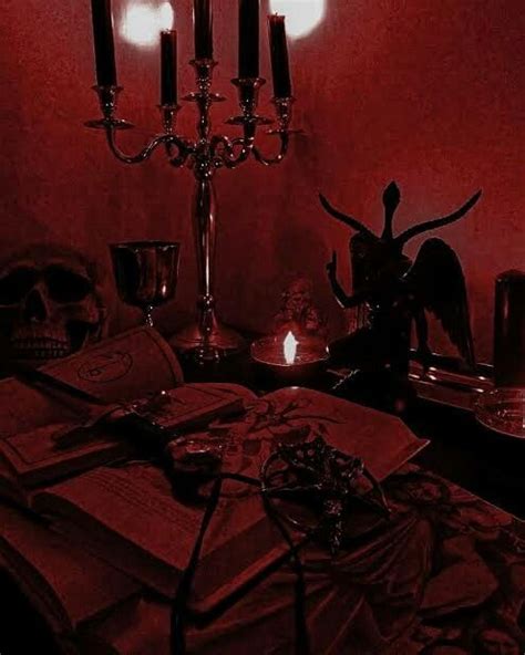 Altar Para Satan In 2020 Red Aesthetic Dark Aesthetic