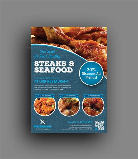 premium restaurant flyer template  template catalog