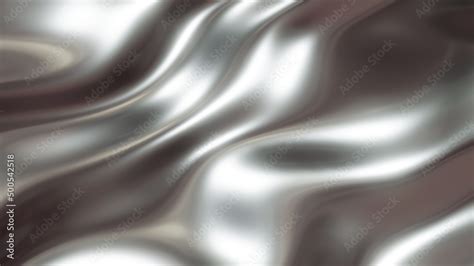 silver chrome metal texture  waves liquid silver metallic silk wavy design  render