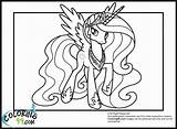 Celestia Pony Princesa Colorear Princesse Princeza sketch template