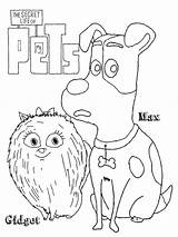Pets Coloring Secret Life Pages Movie Kids Printable Recommended Getcolorings Template sketch template