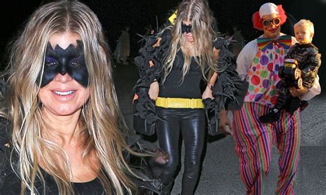 Fergie And Her Son Axl Dress Up As Batwoman And Batman As