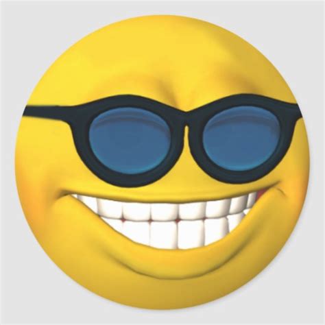 Happy Face With Sunglasses Sticker