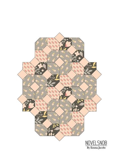 elongated hexagon epp template crosses english paper piecing etsy