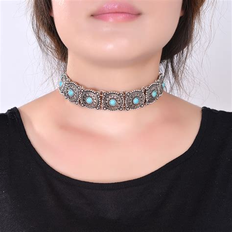 2017 hot boho collar choker silver necklace statement jewelry for