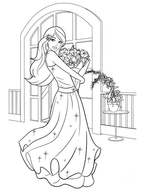 coloring pages  barbie house coloring pages