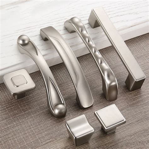 pieces modern sliver door handles simple elegant drawer pulls knob kitchen cabinet handles