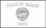 Oregon Flag Coloring State Drawing Gif Colors sketch template
