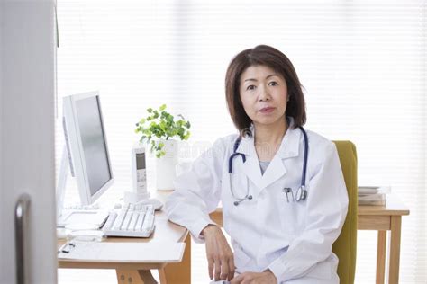Reliable Japanese Female Doctor Stock Image Image Of Stethoscope