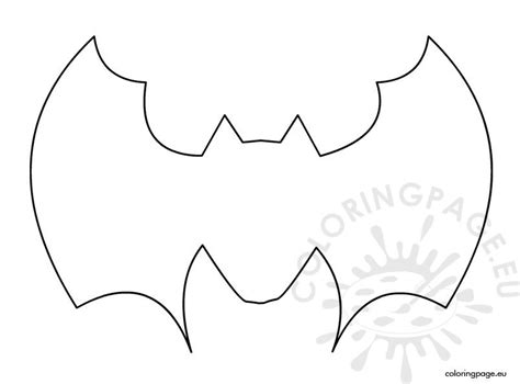 bat template coloring page