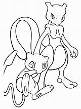 Mew Coloring Pokemon Pages Sheets sketch template