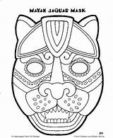 Mayan Masks sketch template