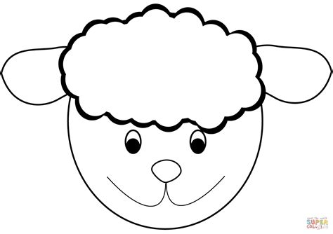sheep head coloring page  printable coloring pages