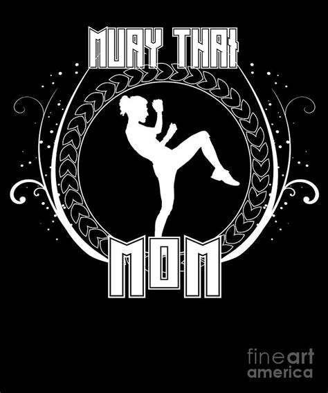muay thai mom kickboxing martial art digital art by henry b fine art