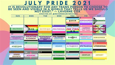 july pride 2021 lgbtqia calendar etsy