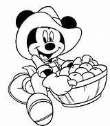 Coloring Disney Mickey Thanksgiving Pages Mouse Printable Fall Cartoon Characters Apples 52ed Brings Minnie Color Kids Para Giving Thanks Imprimir sketch template