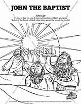 John Coloring Baptist Pages Sunday School Kids Bible Sharefaith sketch template