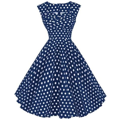 blue xl retro polka dot sweetheart dress 22 liked on polyvore
