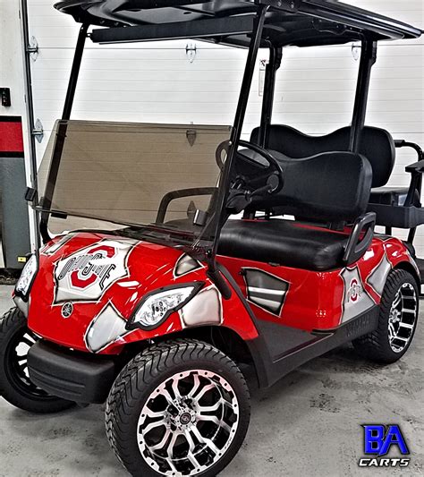 ohio state golf cart osu ripped red ba carts golf carts yamaha golf carts custom golf carts