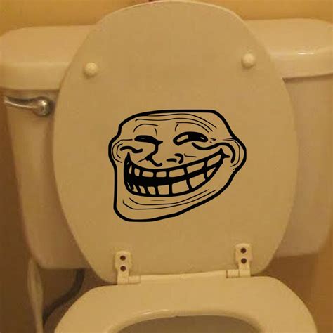 funny expression toilet decal bathroom bathtub home decor wall stickers
