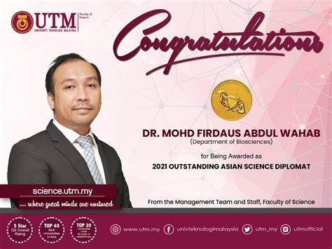 congratulations  dr mohd firdaus abdul wahab faculty  science