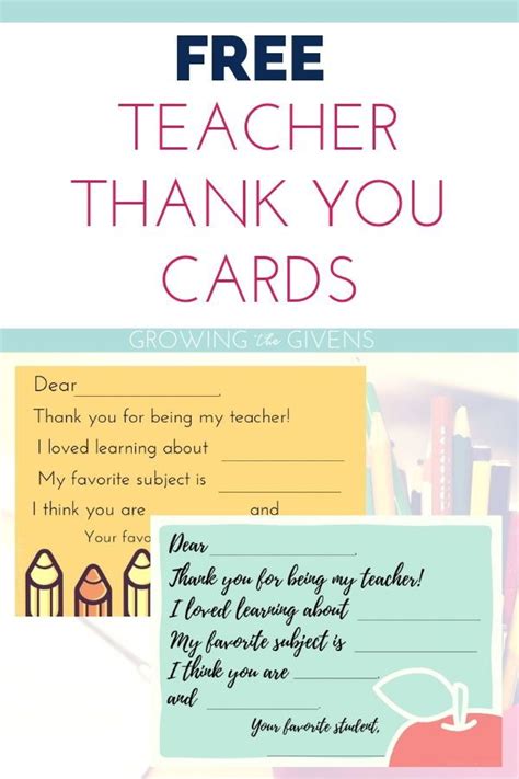 teacher appreciation gift ideas   printable card teacher