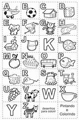 Alfabeto Colorir Ilustrado Desenhos Abecedario Figuras Alfabetização Worksheets Colorindo Educação Coloringcity Alfabetos sketch template