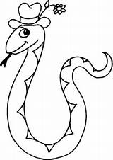 Slangen Snake Kleurplaten Animaatjes sketch template