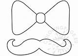 Bow Tie Coloring Mens Template sketch template