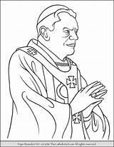 Pope Xvi Benedict sketch template