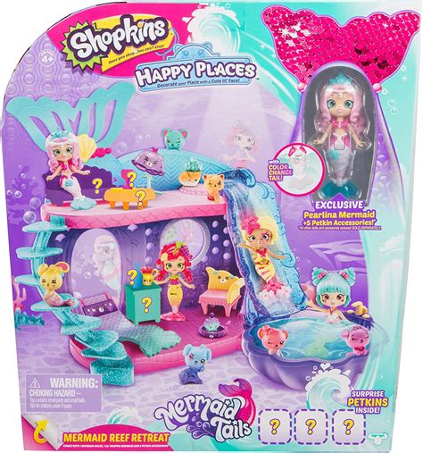 happy places shopkins mermaid playset toys multicolor amazoncommx