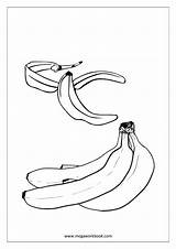Coloring Fruit Pages Banana Fruits Food Megaworkbook Vegetables Vegetable Sheet sketch template