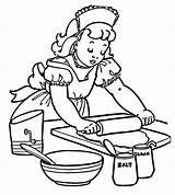 Clipart Cooking Baking Clip Bake Mother Library Cliparts Fairy sketch template